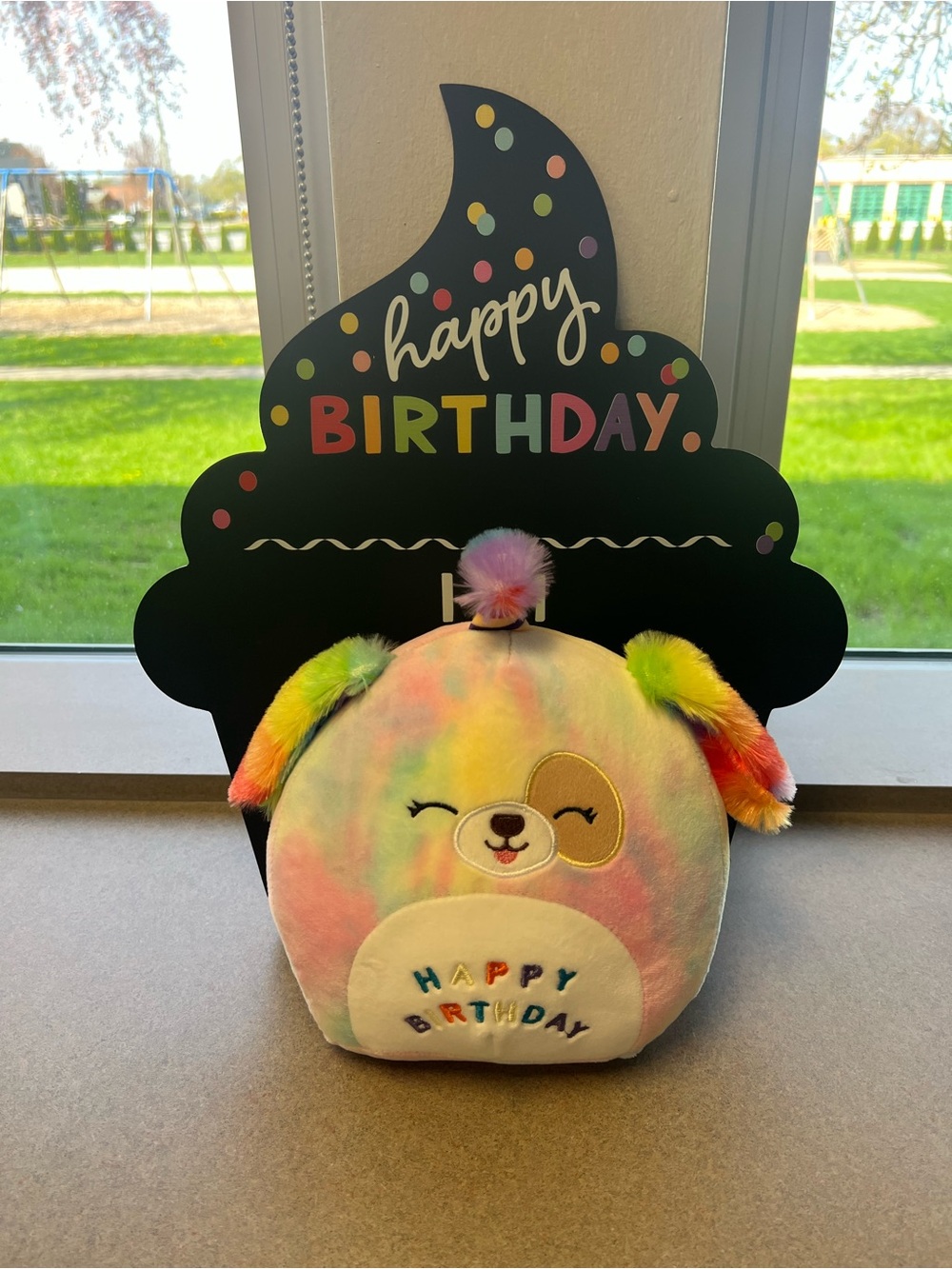 Kids Birthday Sign & Stuffed Animal